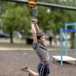 Flying fox in the kids playground